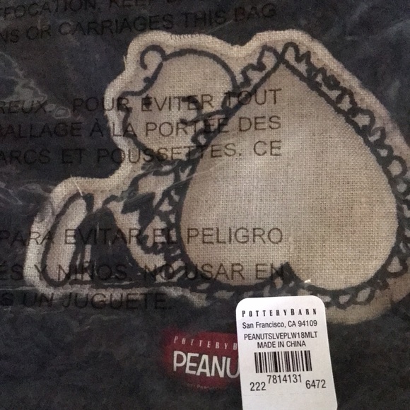 Pottery Barn Peanuts “LOVE” Happy Valentines Charlie Brown Pillow Cover … - Picture 15 of 16